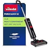 Vileda PureClean S5 | Smarter, Kabelloser Nass- und Trockensauger | Mit Doppeltank für 100% Trennung von schmutzigem und sauberem Wasser | Selbstreinigungsfunktion |