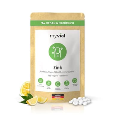 Zink Tabletten 25 mg hochdosiert – 365 Stück vegan – reines Zink-Bisglycinat – ohne Zusatzstoffe – plastikfrei – produziert in Deutschland