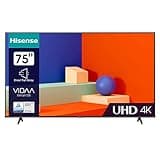 Hisense 75E6KT 190,5cm (75 Zoll) Fernseher, 4K UHD, LED, Smart TV, HDR, Dolby Vision, Triple Tuner DVB-C/S/S2/T/T2, WiFi, Bluetooth, Alexa Built-In, Hotel Mode [2023], schwarz