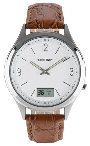 Zeit-Bar Funk-Armbanduhr Herren, mit Datums- und Sekundenanzeige