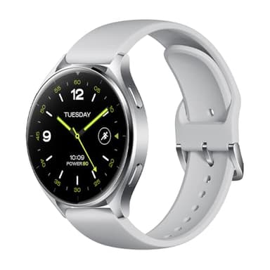 Xiaomi Watch 2 Smartwatch, 1,43" AMOLED Display mit Always-On-Funktion, Schlaf-, Puls- und Sport-Tracking, Wear OS by Google, Silber