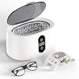 Ultraschallreinigungsgerät Ultraschallreiniger Ultraschallgerät KECOOLKE 600 ml Schallreiniger mit digitalem Timer für Brillen Ringe Münzen Ringe Silber