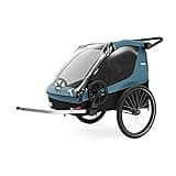 Thule Courier Fahrradanhänger Hunde, Fahrradanhänger für 2 Kinder Aegean Blue One-Size
