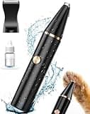 oneisall Pfotentrimmer für Hunde mit 2 Messerkopf, Paw Trim Pro dr Pfoten IPX7 Wasserdicht Hundepfoten Trimmer Leise Schermaschine Hund Katzen für Pfoten, Augen, Ohren, Gesicht, Körpe