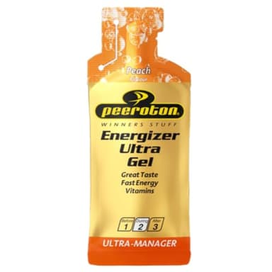 Peeroton Energizer Ultra Gel Peach - Isotonic Energy Gel für maximale Ausdauer mit 26.5 g Kohlenhydraten, wirkt nach 2-5 Minuten, Power Gel - leicht verdaulich und bekömmlich, 40ml (1er Pack)