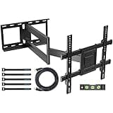 BONTEC TV Wandhalterung mit Extra Langem Gelenkarm 850mm für 32-70 Zoll LCD/LED/OLED Flachbildschirme bis 60 kg, Neigbar, Schwenk- und Drehbar, Fernseher Halterung, Max. VESA 400 x 400 mm