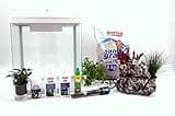AquaOne HR-300 weiß inklusive Dekoration Nano Aquarium Komplettaquarium Filteranlage Nanoaquarium Set Filter Beleuchtung