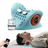 Nackenmassagegerät mit Wärme und vibration, Massagegerät Nacken Elektrisch Kabellos mit 3 Modi, 6 Einstellbare Frequenzen