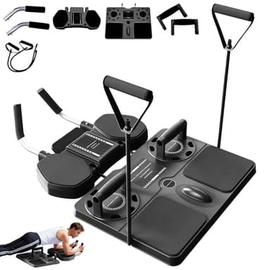 Pilates Reformer Compact, 2025 Upgraded Pilates Board, 5 in 1 multifunktionales klappbares tragbares Pilates Set / Bauchmuskelbrett für Zuhause Fitness