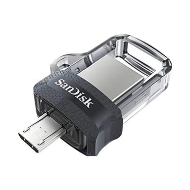 SanDisk Ultra Dual USB-Laufwerk m3.0 Smartphone Speicher 64 GB (Mobiler Speicher, USB m3.0, versenkbarer Doppelanschluss, 130 MB/s Übertragungsraten, USB 3.0 Laufwerk)