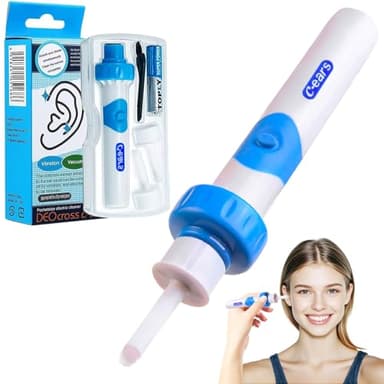 Oroclear Ohrenschmalz-Sauger Set,Elektrisch Ohrenreiniger Entferner,Ohrenschmalz-Reiniger Mit 2 Waschbaren Ersatzköpfen Sicheres Und Weiches Ear Cleaner,FüR Kinder Und Ohrreiniger Erwachsene