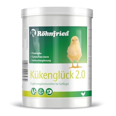 Röhnfried Kükenglück Aufzuchtpräparat (550 g), Kükenfutter mit Vitaminen als Pulver, Aufzuchtfutter für Hühner, Enten, Gänse, Truthühner & Geflügel