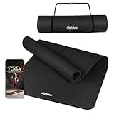ALPIDEX Yogamatte Extra Dick 1,5 cm Gymnastikmatte 3 Größen E-Book rutschfest Phthalatfrei Fitness Matte Turnen Pilates Sport Physio HIIT Yoga Trainingsmatte Isomatte, Black, 190 x 60 x 1.5 cm