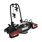 Thule VeloCompact Fahrradträger, Fahrradträger Anhängerkupplung Black/Aluminum 2 Bikes