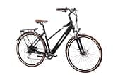 F.lli Schiano E-Voke, E Bike Trekking 28 Zoll, 36V 11.6Ah Abnehmbarer Akku, Motor 250W 50Nm, Trekking EBike für Herren/Damen, Schwarz