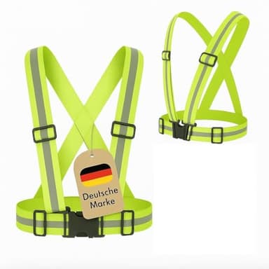Ferragarde Reflektierende Lauf- & Fahrrad- Gurtweste – 360° Sichtbarkeit für Joggen, Radfahren, Wandern & Outdoor | Leicht, Verstellbar & Atmungsaktiv