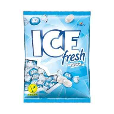 ICE fresh – 1x475g – Kühlende und erfrischende Eisbonbons mit mild-aromatischem Geschmack – Vegane Bonbons