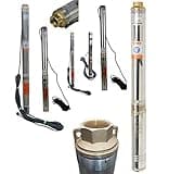 Tiefbrunnenpumpe Brunnenpumpe 2,5" 3" 3,5" 4" sandverträglich >5% 6,6-13,5bar (3,5"SDM3-11 6,3bar 6300L/h)