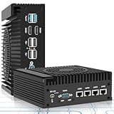 Firewall Mikrogerät, N100 4*Port i226 2,5G LAN Mini-PC Kompatibel mit pfSense Barebone, Firewall Router Openwrt KEIN RAM, KEIN Speicher, KEIN System mit Lüfter