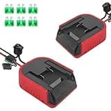 URUN 2 Stück Power Wheel Adapter für Einhell Power X-Change 18V Akku,Batteriekonverter mit 14 AWG Drähten-Kabel Und 3 Stück Sicherung für DIY Modify, RC-Spielzeug, Ride On Truck