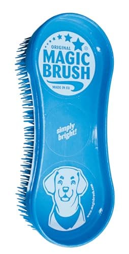 MagicBrush Dog, Hundebürste, Fellbürste, blue sky, 16,5x6,5x3cm, Kunststoff, lange, flexible Borsten, waschbar