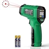 Infrarot Thermometer, SQECH Laser Thermometer -50℃~ 600℃(-58℉~1112℉), mit Einstellbarem Emissionsgrad und Farbiger Hintergrundbeleuchtung, für Kochen, Pizzaofen, Kühlschrank, Industrie (Grün)