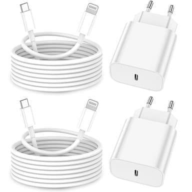iPhone Ladekabel, [MFi-Zertifiziert] 2er Pack 25W iPhone Ladegerät Apple Ladekabel 2M, USBC Schnellladegerät mit USB C auf Lightning Kabel für i Phone 14 13 12 11 Pro Max XS XR X 8 7 6 Plus 5 iPad