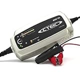 CTEK MXS 10, Batterieladegerät 12V Für Größere Fahrzeugbatterien, Boot, Wohnwagen,Wohnmobil Ladegerät, Rekonditionierungsmodus, Versorgungsfunktion und AGM-Option, Schwarz/Silber/Rot