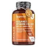 Vitamin D3 + K2-4000 I.E. vegane Tabletten - 240 Stück mit 125μg Vitamin K2 Menachinon - 1 Tablette/4 Tage - 98% All-Trans K2 MK7 - Für Knochen, Immunsystem & Muskeln - Sonnenvitamin - WeightWorld