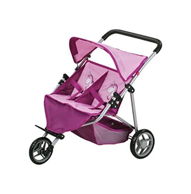 Knorrtoys 16774 - Tandem Buggy Duo - UMA.Das Einhorn, Weiß