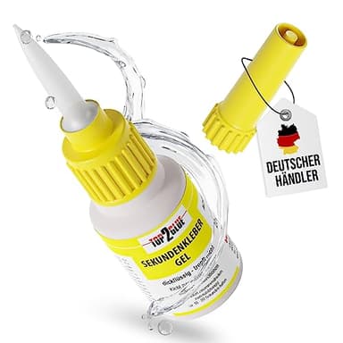 Sekundenkleber GEL extra stark universal - Superkleber wasserfest, hitzebeständig, flexibel - Spezialverschluss gegen Austrocknung - Alleskleber für Plastik, Kunststoff, Keramik, Holz, Metall uvm.