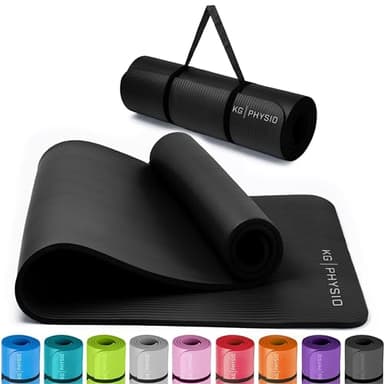 KG PHYSIO Yogamatte Rutschfest & Gepolstert - Yoga Matte mit Tragegurt, Fitnessmatte, Sportmatte Dicke 8mm, Gymnastikmatte, Gym Matte, Pilates Matte, Fitness Matte, 183x60cm