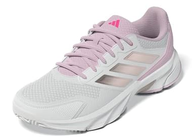 Adidas Damen Courtjam Control 3 Tennis Shoes, Cloud White/Silver Metallic/Lucid Pink, 38 2/3 EU