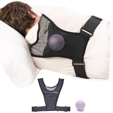 ODOXIA Schnarchstopper Weste | Anti Schnarch Schlaftrainer für Seitenschläfer | Mit Ball zur Vermeidung von Rückenschlaf | Apnoe Schlaf Gerät | Leicht, Verstellbar | Sleep Position Trainer