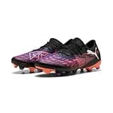 PUMA Unisex Future 8 Match Low FG/AG Fussballschuh, Black White-Glowing RED, 43 EU
