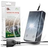 Gardigo® Marder-Frei Indoor LED für Marderabwehr I Marderschreck Haus, Garage, Scheune, Stall und Carport I 230 V mit Netzstecker I LED Blitz-Licht I Variierende Frequenzen I Marderschutz Dachboden