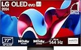 LG OLED77C47LA TV 77" (195 cm) OLED evo Fernseher (α9 Gen7 4K AI-Prozessor, webOS 24, Dolby Vision, bis zu 120Hz) [Modelljahr 2024]