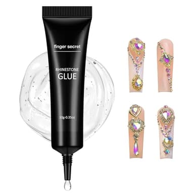 3D Nail Gel, 10g Multifunktionell Rhinestone Glue Gel, Aufbaugel Klares Nail Glue für 3D Nail Art, Nagel Carving, Sculpting, Nagelmodellage