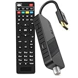 LEYF DVB-S2 Sat Receiver, Full HD 1080P HDMI TV Stick, Satelliten Receiver, Versteckt hinter TV, Digitalanzeige, H265 HEVC Main 10 Bit, 2in1 Universal Fernbedienung, USB