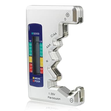 Mesee Digitaler Batterietester, Battery Checker, Batteriemessgerät, LCD Display Digital Checker, Universal Batterieprüfer Volt Prüfgerät für AA, AAA, C, D, N, 9V Knopfzellen Kleine Mini-Batterien
