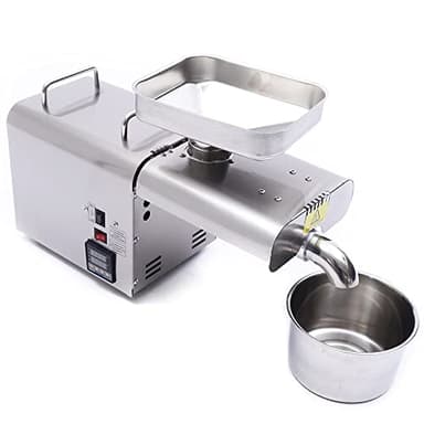 MINRS 750W Automatische Ölpresse Edelstahl-Ölpresse ÖLmüHle Expeller Öl Extraktion Expeller Ölmühle Automatische ölmühle für gewerbliche und private Ölpressen