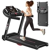 CURSOR FITNESS Laufband Für Zuhause Klappbar 14KM/H,Laufbänder mit Herzfrequenzmonitor, APP und Aufgerüsteter leiser Motor, Treadmill for Home mit 12 Trainingsprogrammen,Max Belastung 136KG
