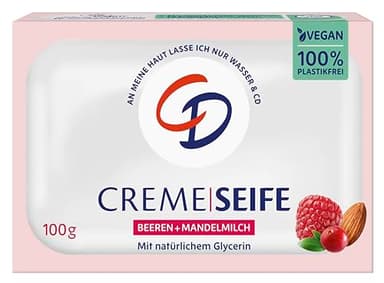 CD CREME SEIFE BEEREN & MANDELMILCH 100G vegan & ohne Mikroplastik