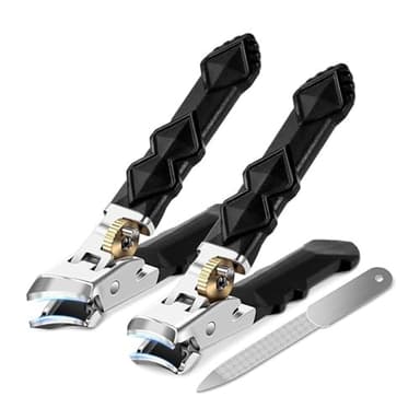 Fballgo Nagelknipser, Premium Nagelschere Mit Präzisionsklinge, Rutschfeste Griff-Oberfläche, Für Finger- Und Fußnägel, Einfach Zu Reinigen (Schräge und gerade Nagelknipser)