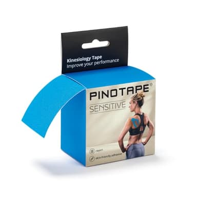 Pinotape Sport - Sensitive Tape - Light Blue - 5 cm x 5 m - wasserfestes Kinesiotape - für sensible Haut - latexfrei - starke Haftung (1 Tape = 5 Meter)