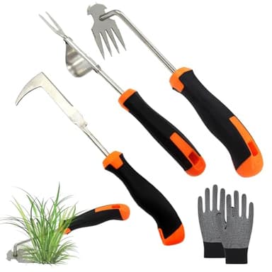 Unkrautstecher, Unkraut Entferner GeräT, GartengeräTe ErmöGlicht Effizientes Entfernen Der Wurzeln Und PräZises Entfernen Von Unkraut, Gartenwerkzeug Set, Gartenkralle, Gartenschaufel (3 Pcs)