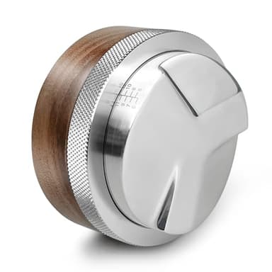 NOTSEK Espresso Distributor 58mm, Walnuss Höhenverstellbar Coffee Distributor für Kaffee Siebträger, Espresso Leveler Barista Zubehör