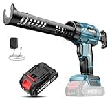 Seesii Akku Kartuschenpresse Kompatibel mit Makita 18V, Akku Kartuschenpistole mit 2000mAh, 4 Geschwindigkeiten,Elektrische Silikonpistole, Akku Silikonpistole für 300ml-Kartuschen (300 ML)