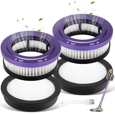 Kigniote 4 x Staubsaugerfilter für Anyson Stars 5 45000Pa/550W/70Min Staubsauger Kabellos HEPA Filter Ersatzteile Kompatible mit Anyson 1.6L Akku Staubsauger Super Leise Stars 5 Ersatzfilter