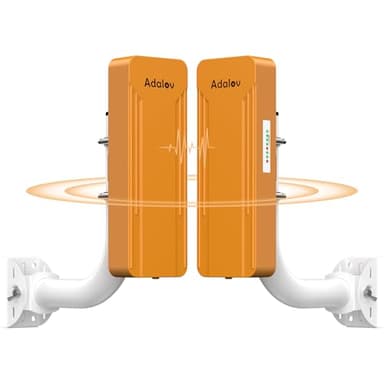 AdaLov Gigabit WLAN Bridge Outdoor: Dualband 5,8 GHz und 2,4 GHz, Punkt-zu-Punkt-WLAN-Bridge CPE469 mit Halterungen, 16-dBi-Antenne, 3 km Reichweite, zur Netzwerkerweiterung Starlink/Shop/Garage